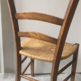 Wooden farm chairs pair