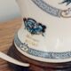 Limoges porcelain lamp Hergey – custom Liberty lampshade