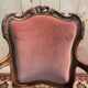 Fauteuil cabriolet de style Louis XV  velours rose