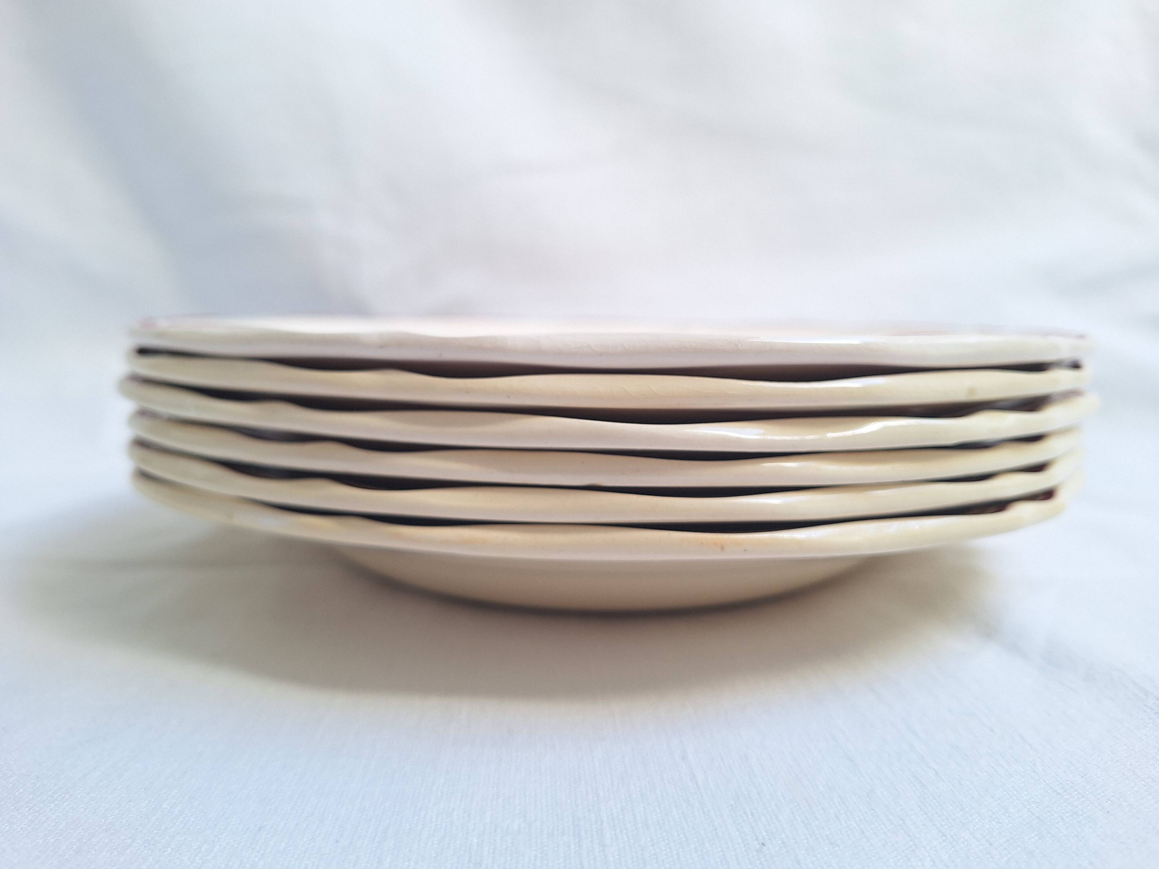 Assiettes creuses Digoin Sarreguemines Modèle Loraine