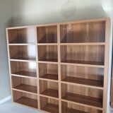 Large Gauthier library – warm wood – elegant lines – 21