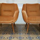 Armchair sculptural vintage 50s copper and restored