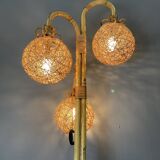 Rattan floor lamp 3 fires 50s