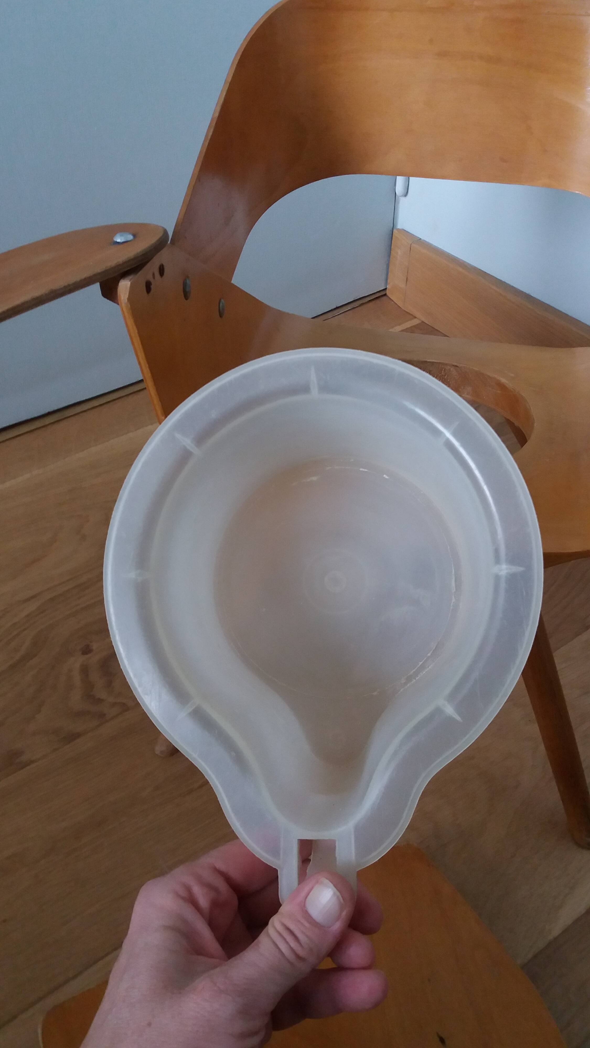 Baumann Baby Coquille children's armchair in bent wood with splayed legs.