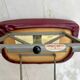 Vintage folding stool Libellule – Normafix – burgundy faux leather – years
