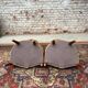 Pair of armchairs medallion in natural wood Louis XVI style