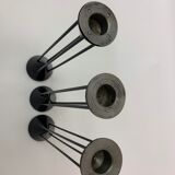 Set of 3 Post Modern candle sticks , 1980's