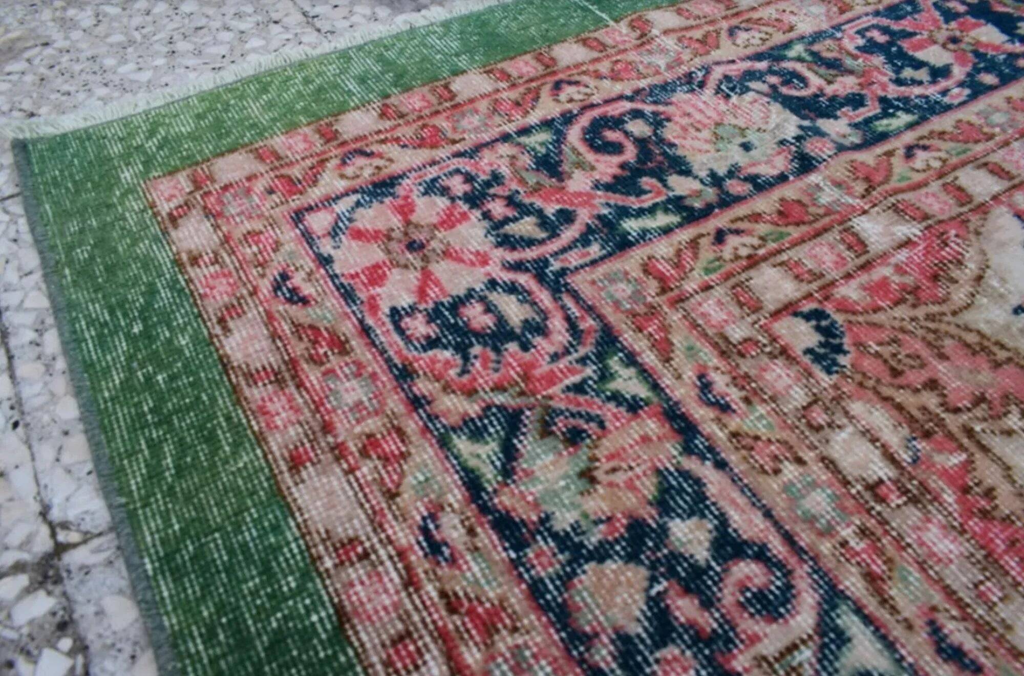 Vintage Turkish Oushak rug 210x342 cm