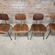 Set de 4 chaises  vintage Se 68 par Egon Eiermann pour Wilde+Spieth 1950"