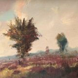 Landscape "Bruyère en fleurs". H.J. Pauwels
