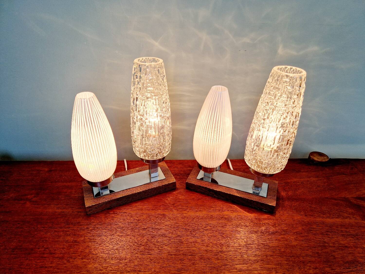 Pair of Mid-century bedside lamps, 1950s-60s