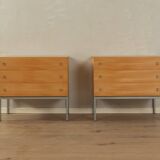 2 tables de chevet avec tiroirs, années 1960
