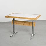 Metal and wood table, La Plagne circa 1960