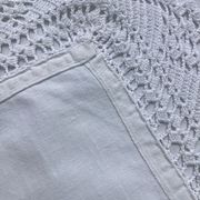 Nappe métis  bord crocheté main 84cm x 91cm