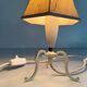 Paire de lampes de chevet du milieu du siècle en laiton et abat-jour en tissu, années 1960, Allemagne