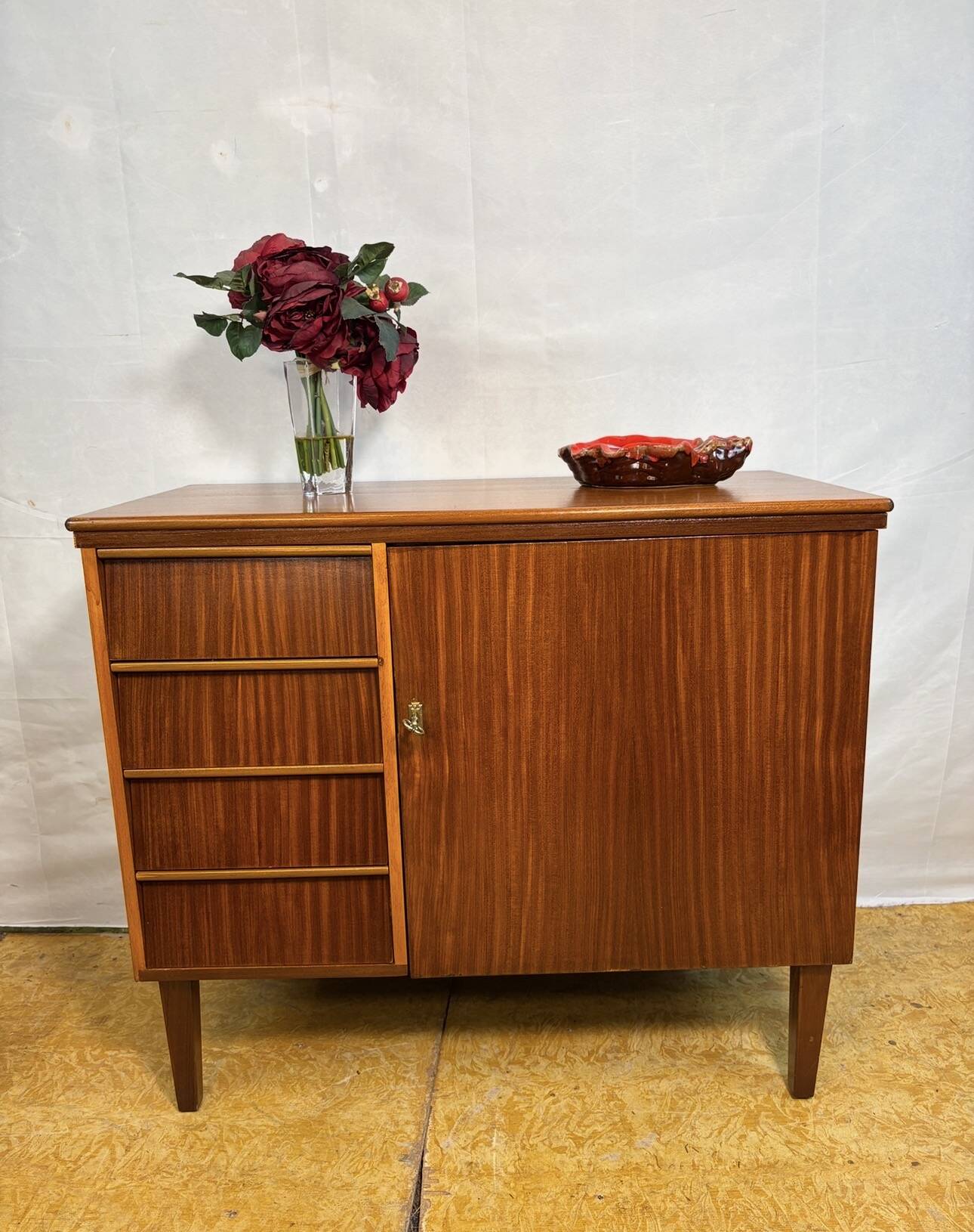 Mid Century Retro Teak Small Sideboard Circa 1960 Danish Design Scandinavia