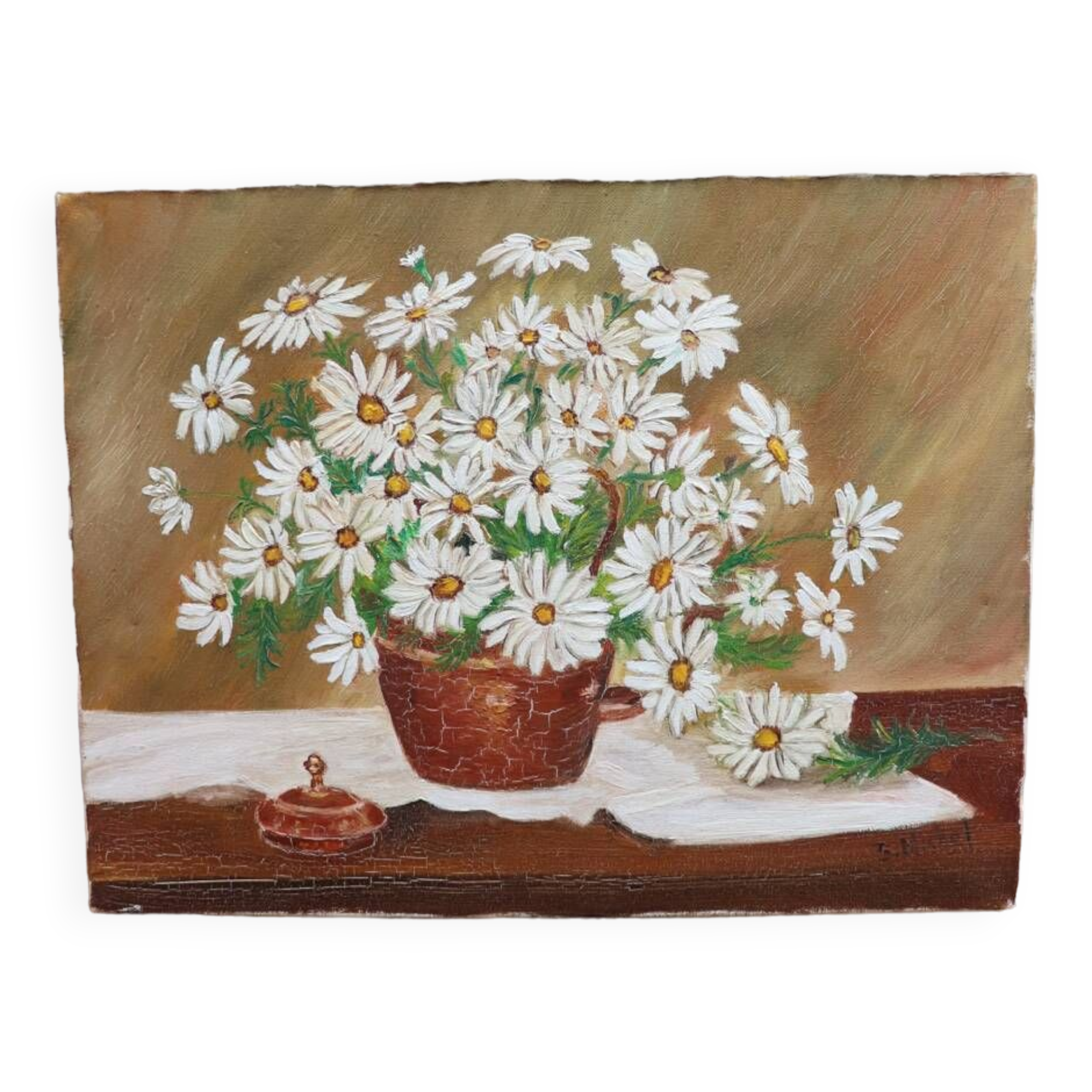 Peinture florale ancienne