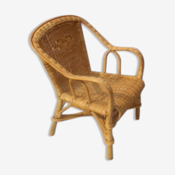Children's rattan chair, 60s