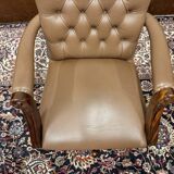 English Chesterfield Office Chair Brown