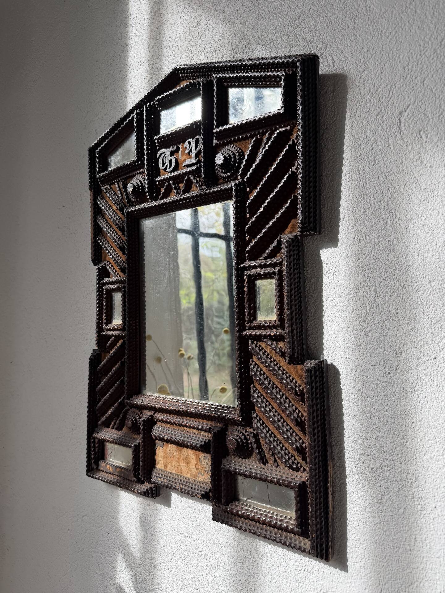 Tramp Art Mirror 1903