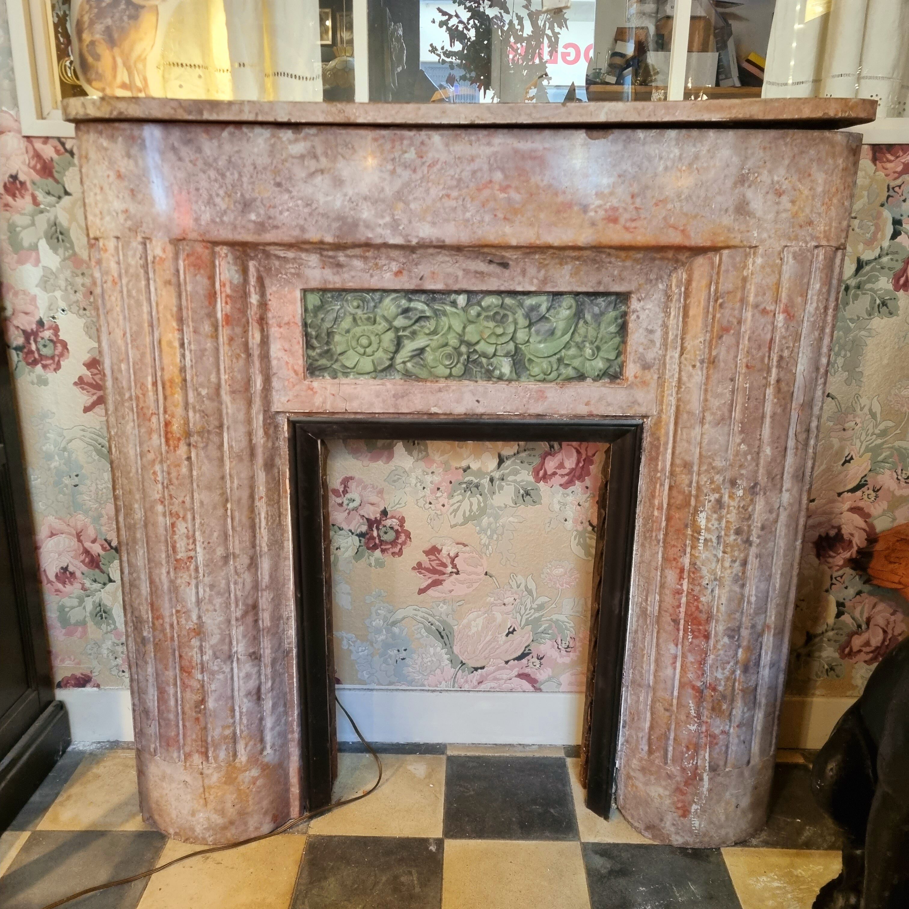 Cheminée art nouveau 1920