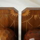 Art Deco bookends in wood faceted balls