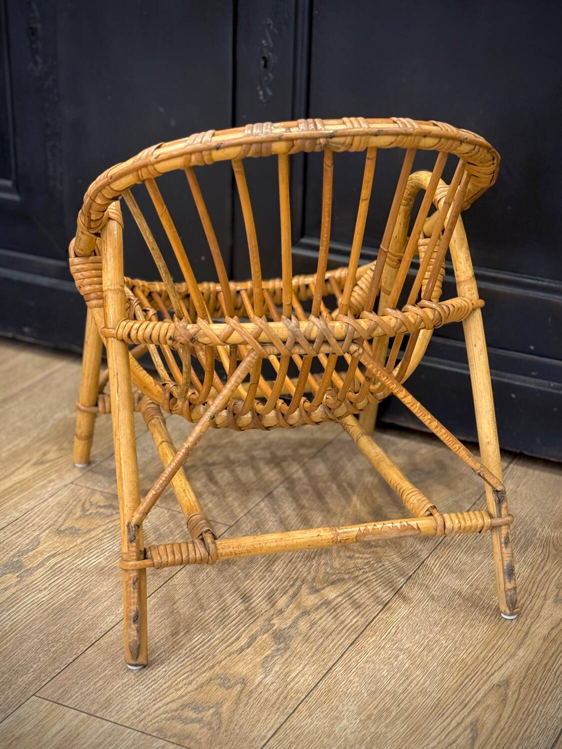 Fauteuil enfant rotin