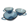 set of three blue Vereco cups