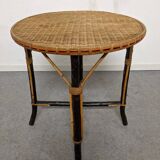 Table in bamboo and rattan Napoleon III