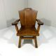 Rustic brutalist arm chair solid oak 1960’s