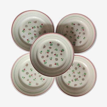 Set of 5 plates Luneville K&G