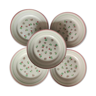 Set of 5 plates Luneville K&G