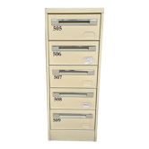 Metal filing cabinet with lockers