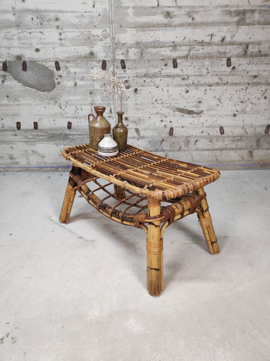 Rattan coffee table