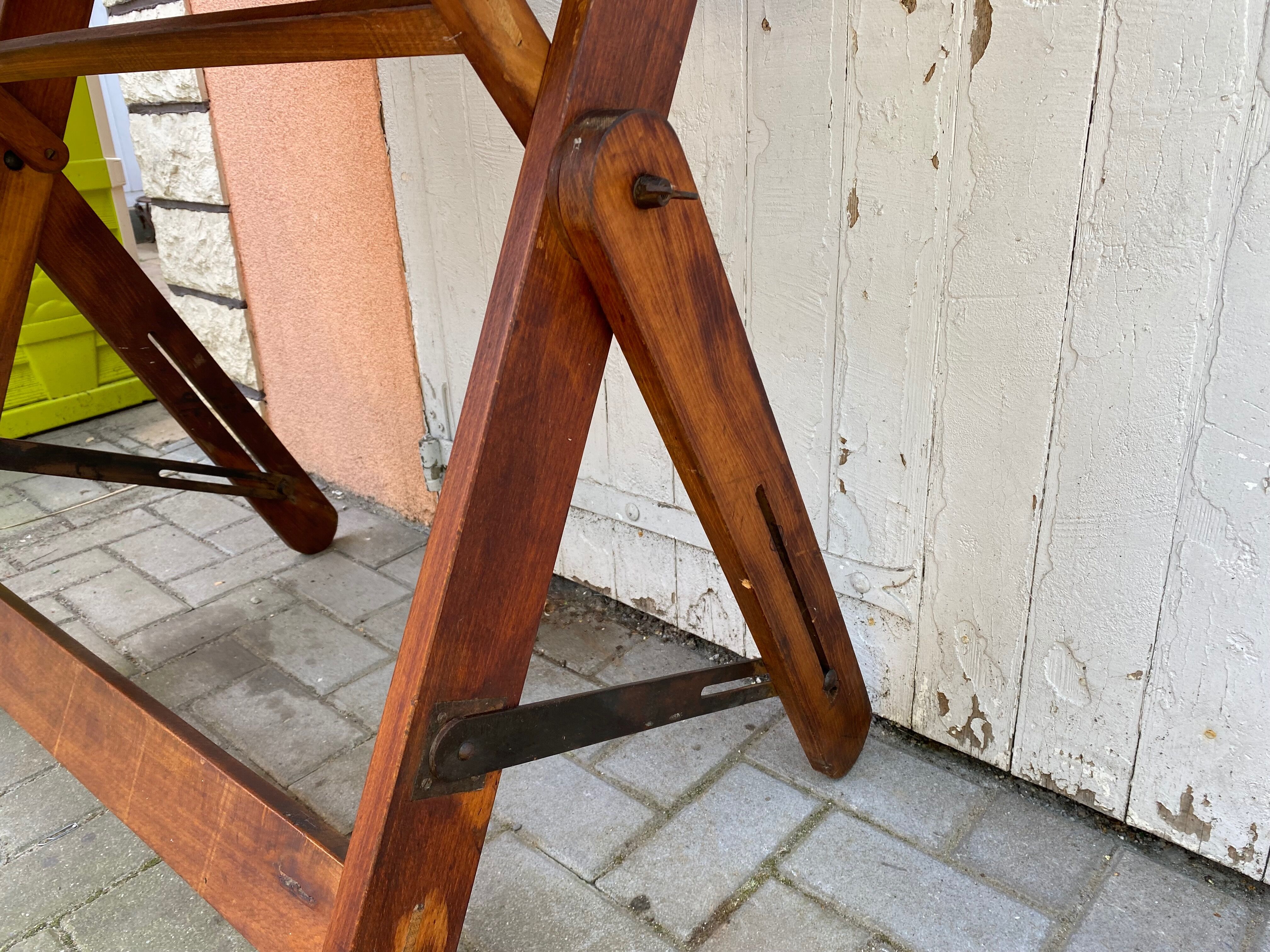 Vintage architect's table in wood drawing table 1930