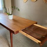 Vintage extendable teak table