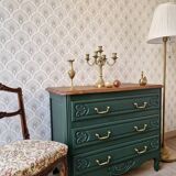 Green vintage chest of drawers