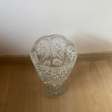 Chiseled glass vase