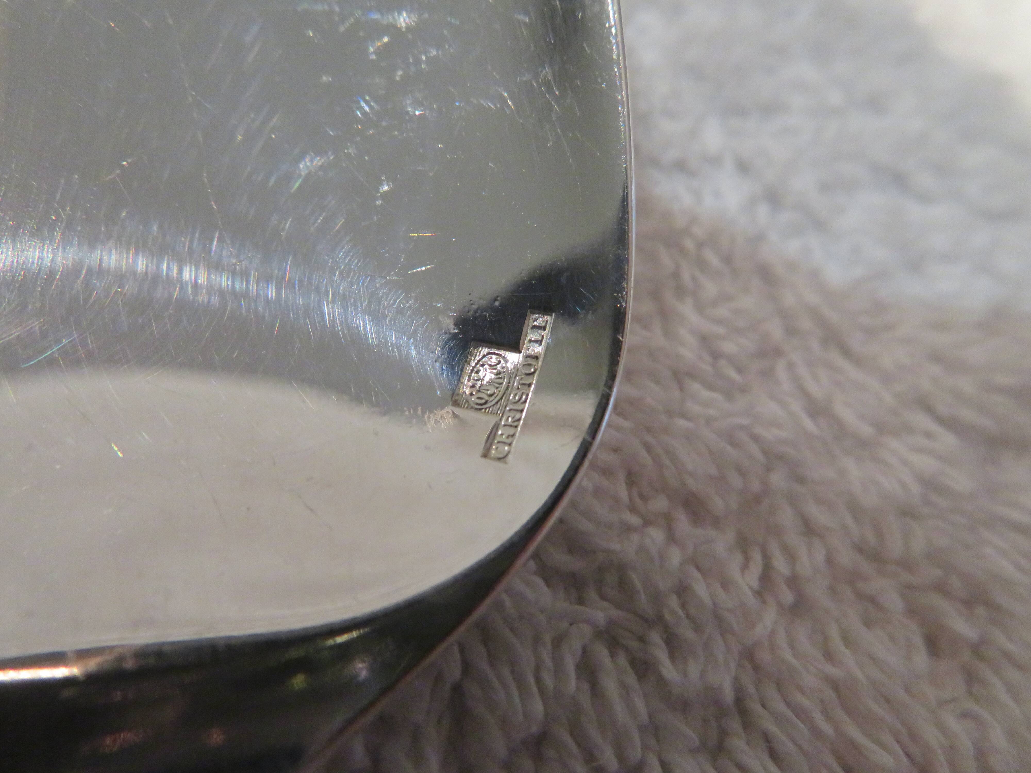 6 silver plated soup spoons by Christofle Concorde, 20.6 cm