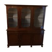 Buffet Vaisselier mahogany two bodies English style