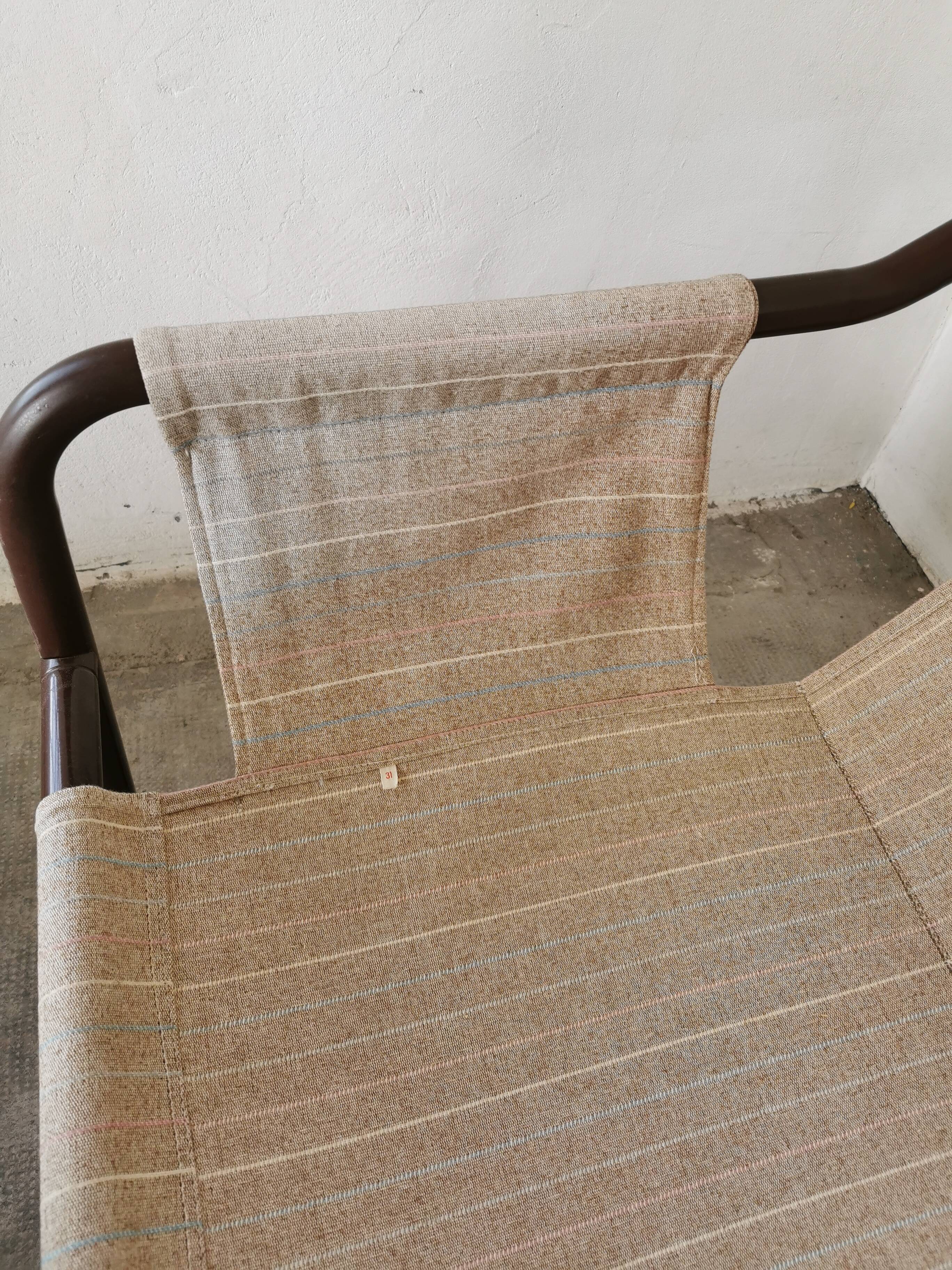 Tubular metal bench from the 80s