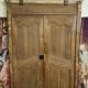 Louis XV period wardrobe façade, architectural elements in solid wood, richly carved.