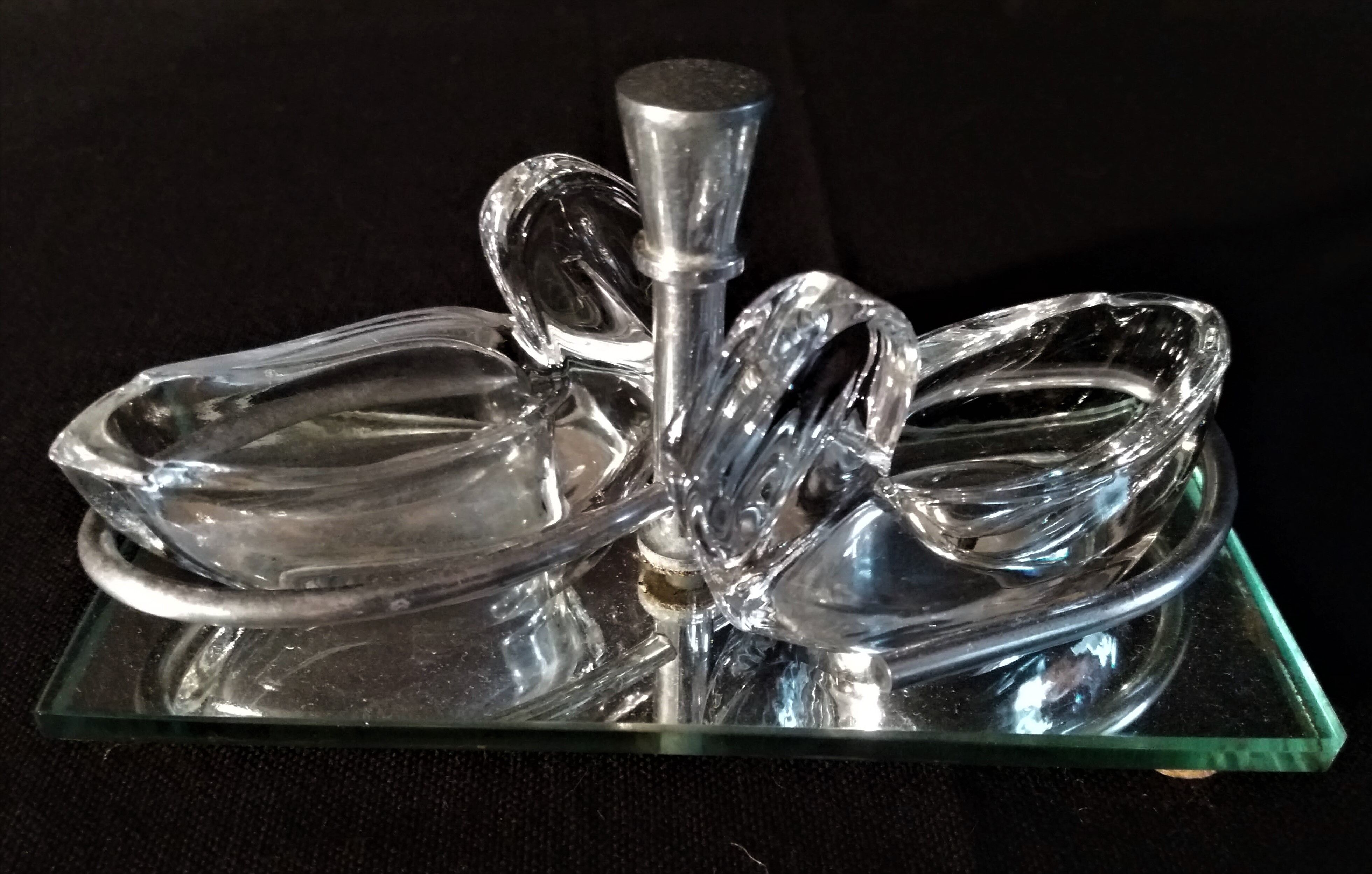 Mirror crystal and chrome 1950s