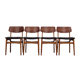 Set of four teak chairs, Danish design, 1960s, production: Denmark