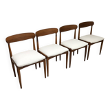 4 vintage Scandinavian teak chairs by Johannes Andersen 1960