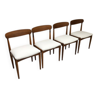 4 vintage Scandinavian teak chairs by Johannes Andersen 1960