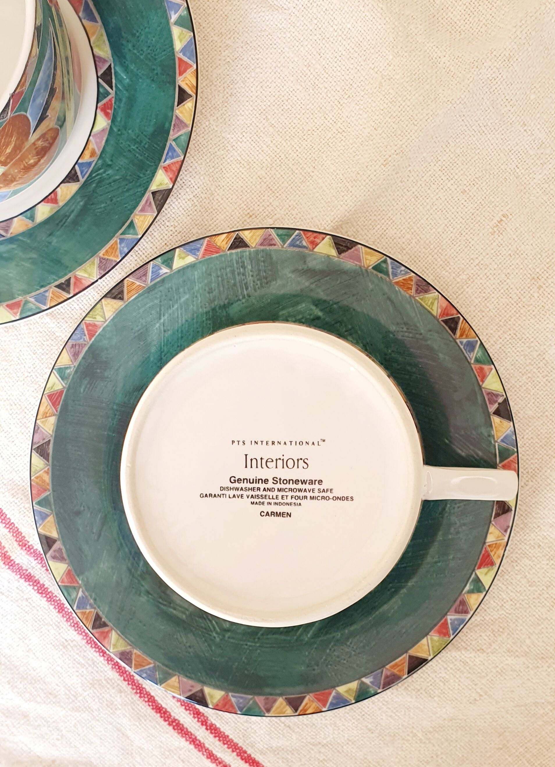 Duo of PTS interior tea cups and sub-cups