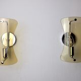 Pair of black sconces, murano glass, Italy, 1960