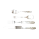 Cutting set and silver metal salad cutlery