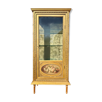 Vitrine en Bois doré style Louis XVI